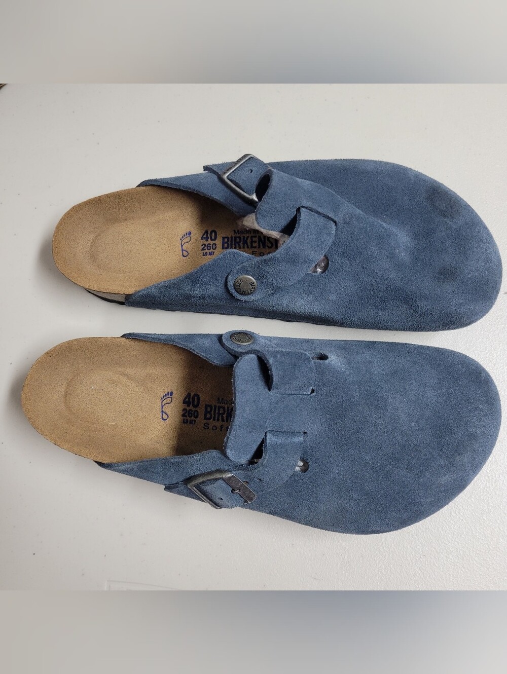 Birkenstock Boston Suede Soft Footbed Clogs Size 40-L9-M7. - Picture 5 of 11